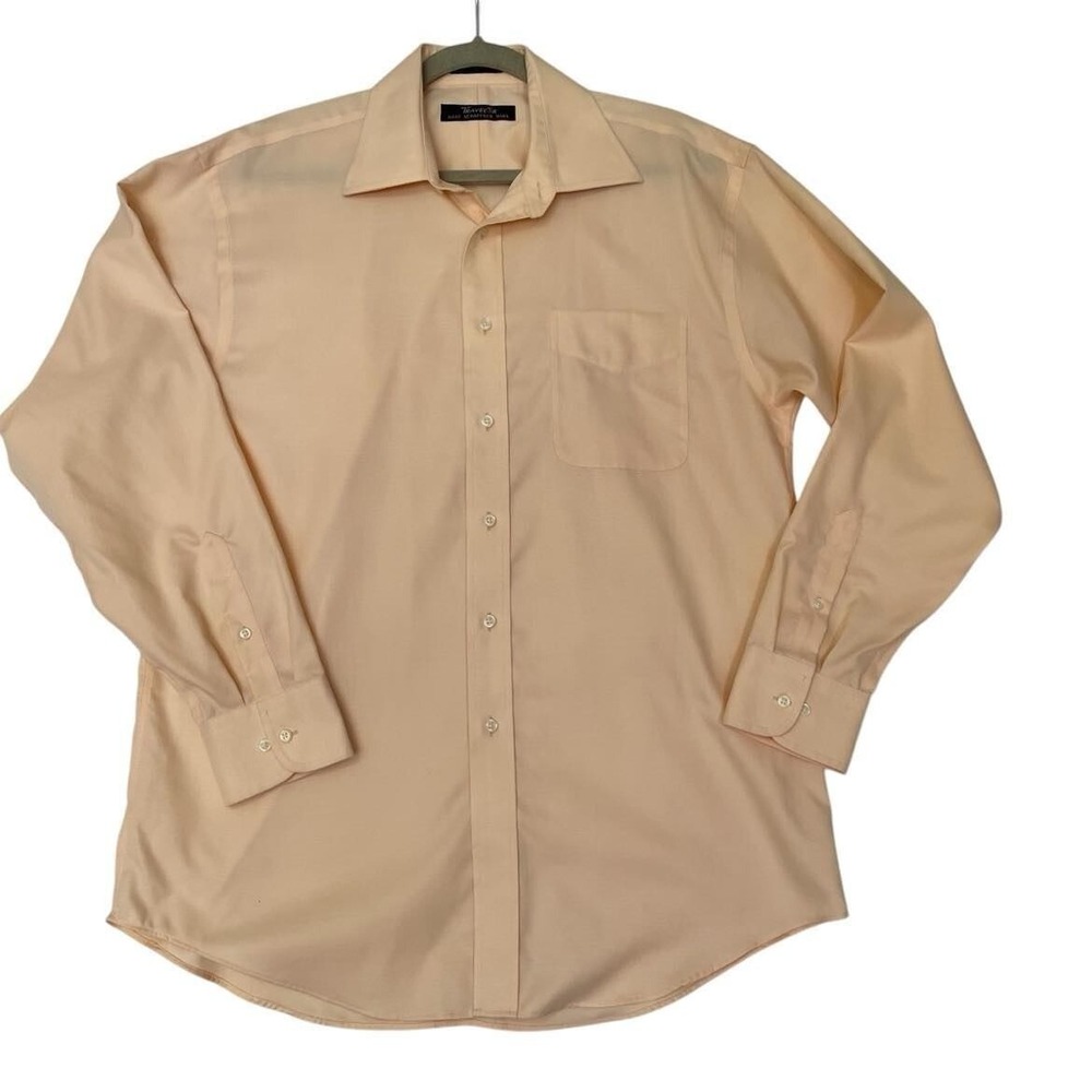 Travelor Hart Schaffner Marx Dress Shirt Wrinkle Free Long Sleeve Mens 15.5-34‎